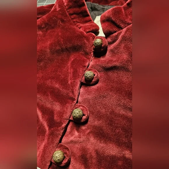 Wahmaker Victorian Velvet Bodice With Leg O' Mutton Sleeves. Size 10 - Picture 6 of 11